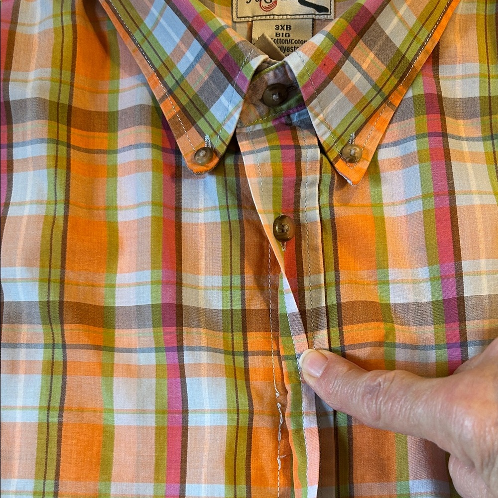 Outback Trail by Foxfire Men's 3XB Multicolor Plaid Shirt work wear casual vaca - Picture 8 of 8